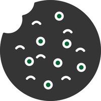 Cookie Glyph Two Color vector