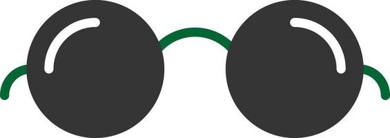 Glasses Glyph Two Color vector