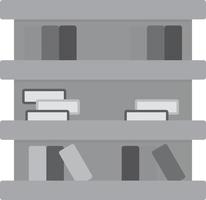 Library Flat Greyscale vector