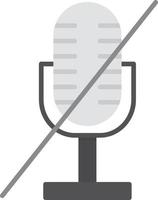 Microphone Mute Flat Greyscale vector