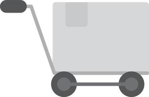 Shopping Cart Flat Greyscale vector