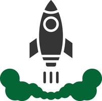 Rocket Glyph Two Color vector