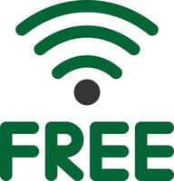 wifi gratis glifo bicolor vector