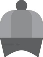 Cap Flat Greyscale vector