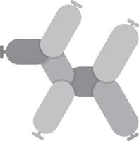 globo perro plano en escala de grises vector