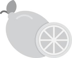 Lemon Flat Greyscale vector