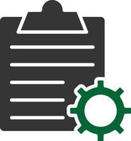 Order Processing Glyph Two Color vector