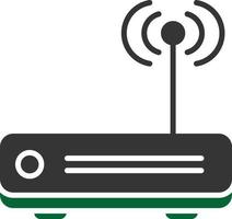 Router Glyph Two Color vector