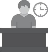 Information Desk Flat Greyscale vector