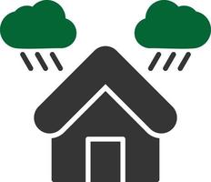 Shelter Glyph Two Color vector