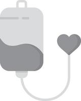 Blood Donation Flat Greyscale vector