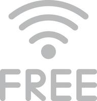 wifi gratis en escala de grises plana vector