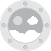 Porthole Flat Greyscale vector