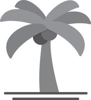 Palm Tree Flat Greyscale vector