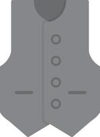 Vest Flat Greyscale vector