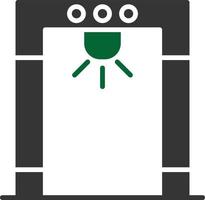 Metal Detector Glyph Two Color vector