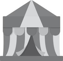 Circus Tent Flat Greyscale vector