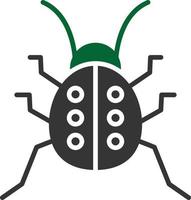 Bug Glyph Two Color vector