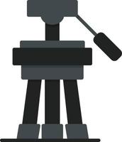 Tripod Flat Greyscale vector