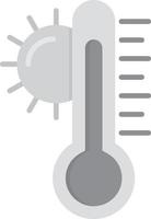 High Temperatures Flat Greyscale vector