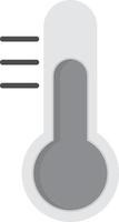 Thermometer Flat Greyscale vector