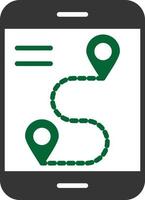 Gps Glyph Two Color vector