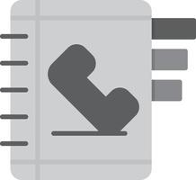 Contact Book Flat Greyscale vector