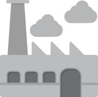 Factory Flat Greyscale vector