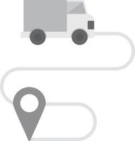Service Logistics Flat Greyscale vector