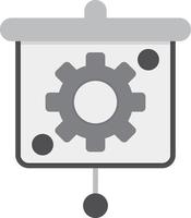 Setting Presentation Flat Greyscale vector