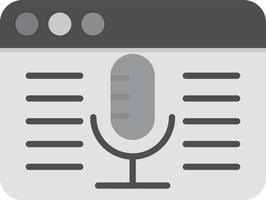 Podcast Flat Greyscale vector