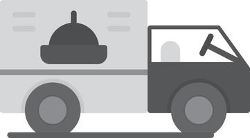 Delivery Truck Flat Greyscale vector