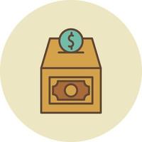 Donation Flat Greyscale vector