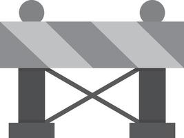 Barrier Flat Greyscale vector