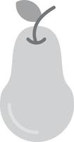 Pear Flat Greyscale vector