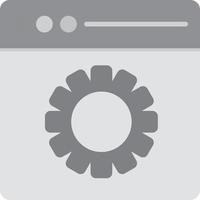 Browser Setting Flat Greyscale vector