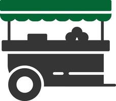 Food Stand Glyph Two Color vector