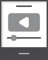 Music Player Flat Greyscale vector