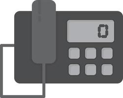 Telephone Flat Greyscale vector