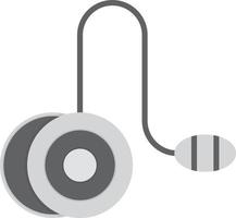 Yoyo Flat Greyscale vector