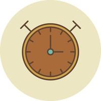 Clock Filled Retro vector