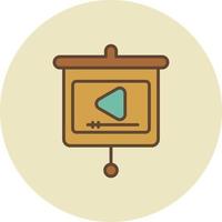 Video Presentation Filled Retro vector