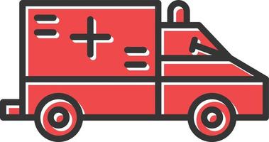 Ambulance Filled Retro vector