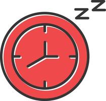 Sleep Time Filled Icon vector