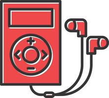 Mp3 Player Filled Retro vector