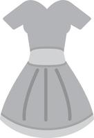 Dress Flat Greyscale vector