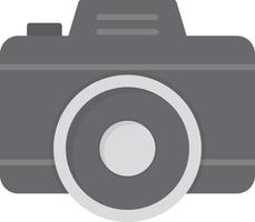 Photo Camera Flat Greyscale vector