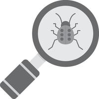 Search Virus Flat Greyscale vector