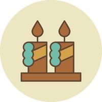 Candles Filled Retro vector