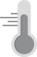 Thermometer Flat Greyscale vector